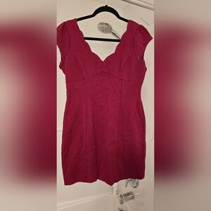 Elegant Burgundy Dress